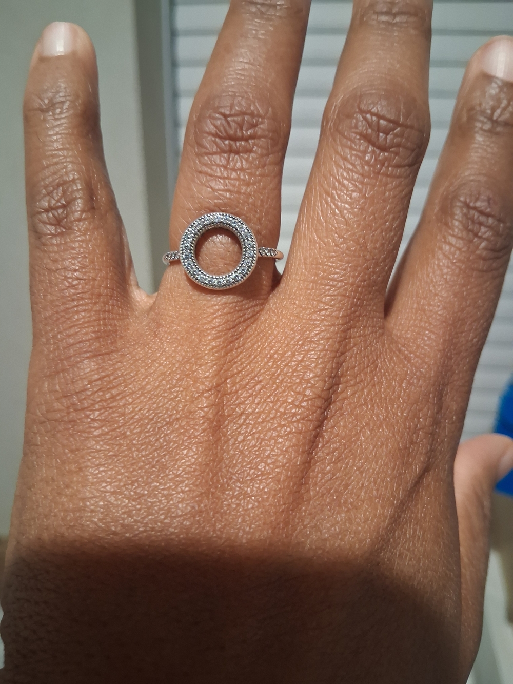 Pandora Silver Open Circle Of Life Pavé Ring